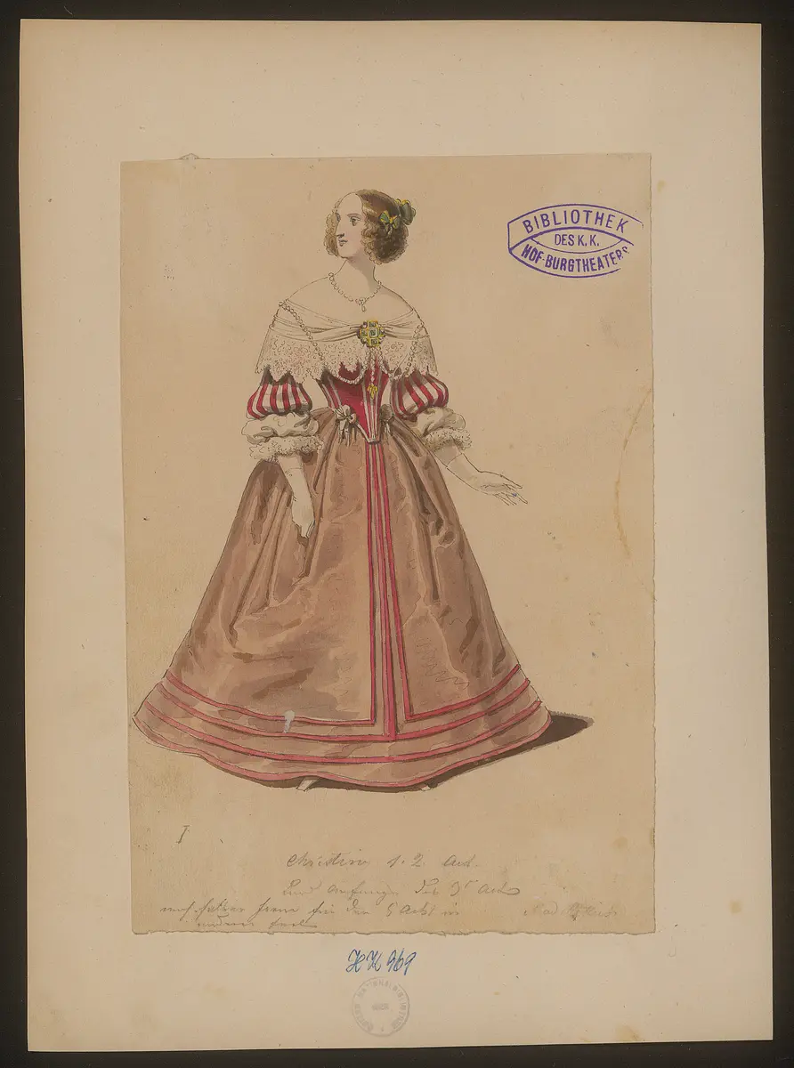 Monaldeschi, Titel der Serie: Figurinen des k.k. Hof-Burgtheaters
