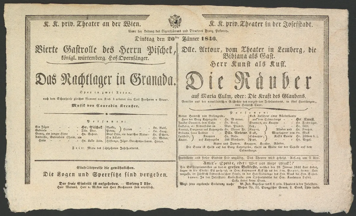 Das Nachtlager in Granada, Die Räuber auf Maria Culm, oder Die Kraft des Glaubens