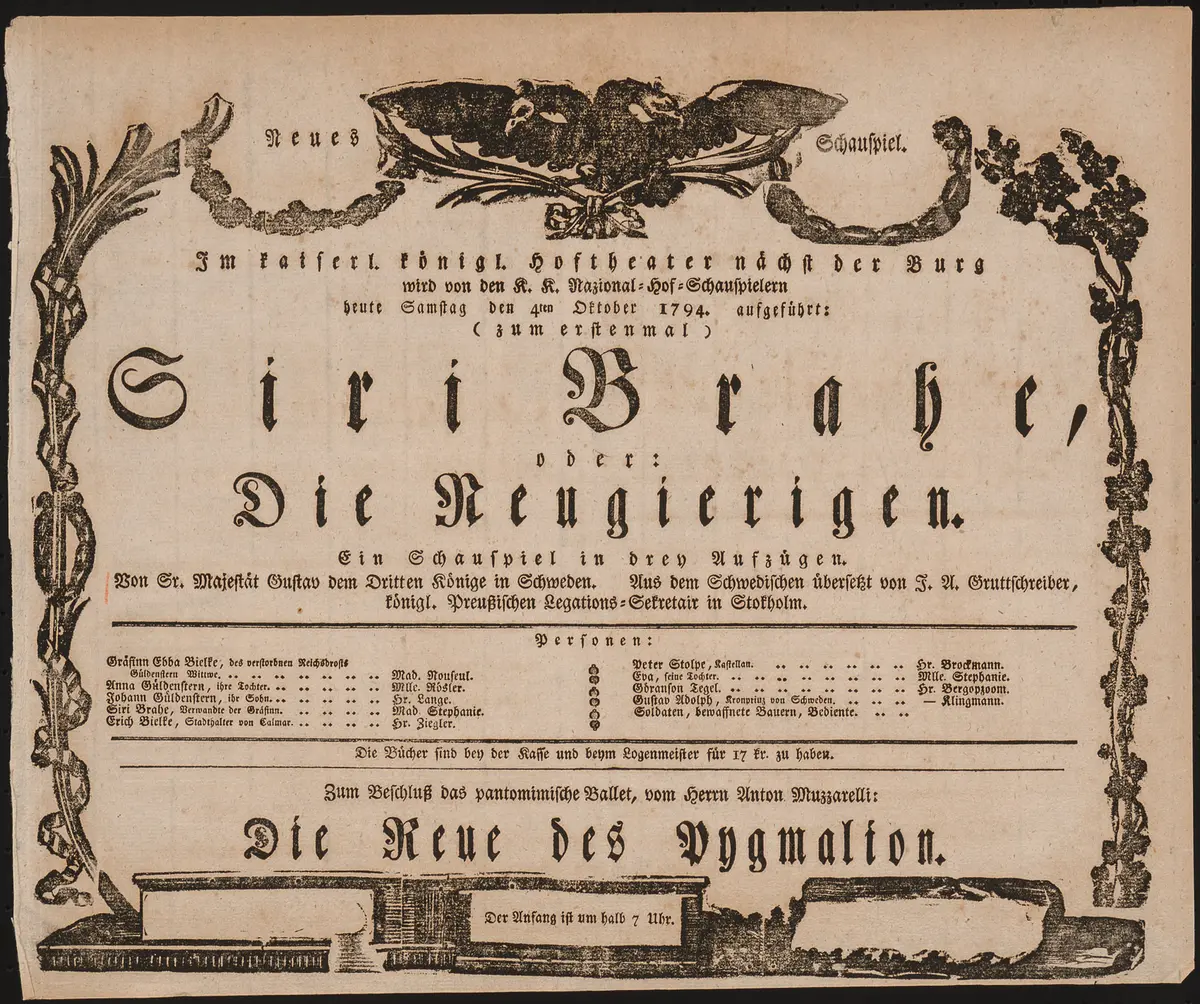 Siri Brahe oder Die Neugierigen, Die Reue des Pygmalion