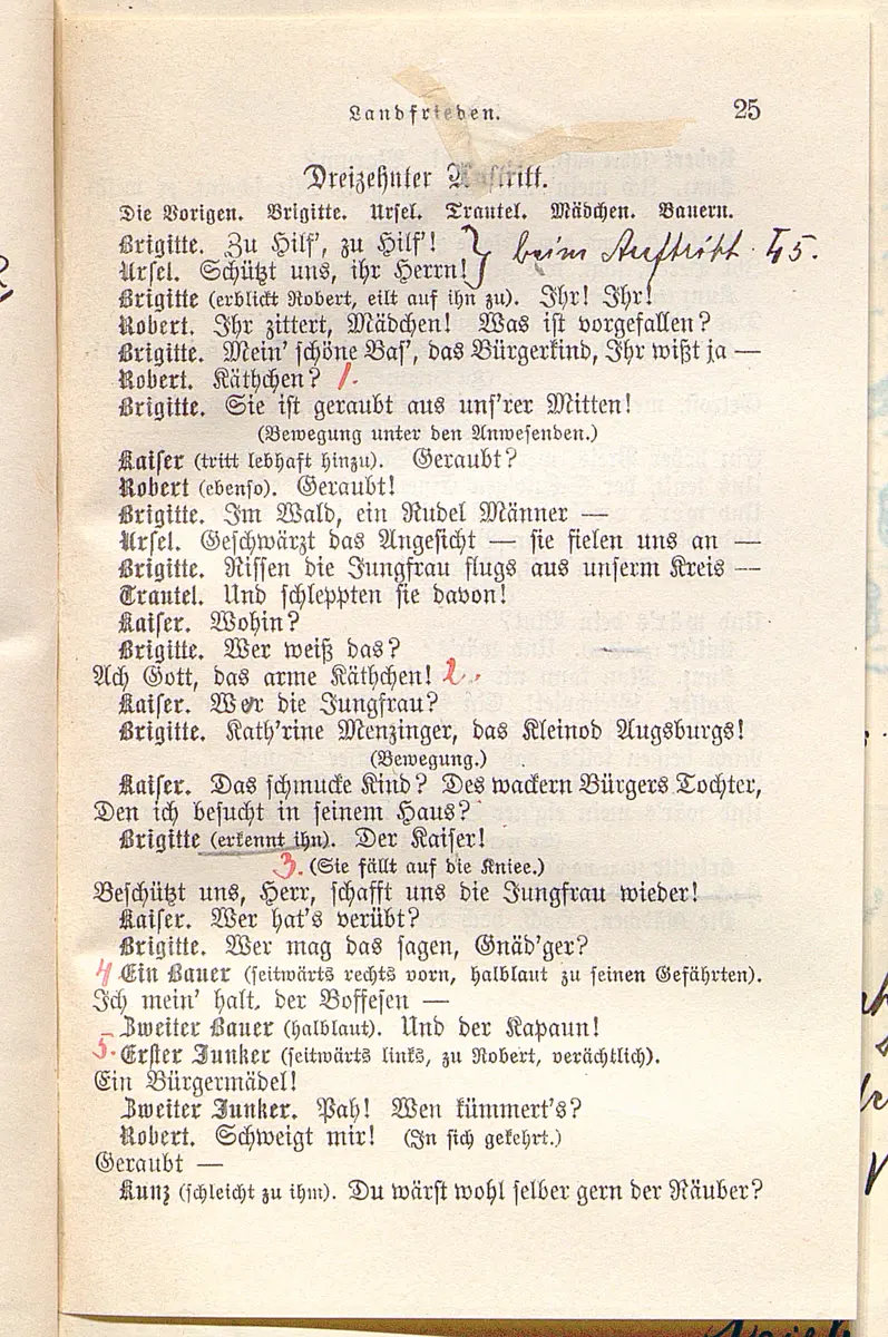Landfrieden. Deutsche Komödie in drei Aufzügen