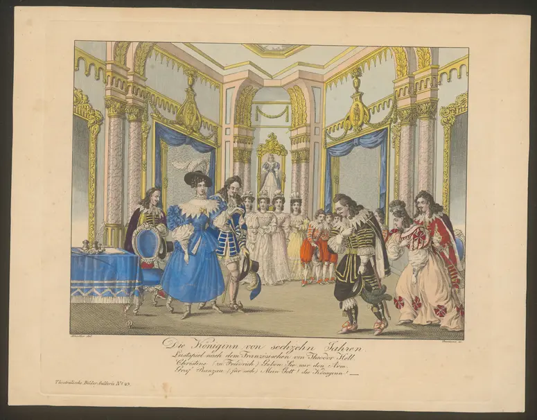 Die Königin von sechzehn Jahren, Titel der Serie: Theatralische Bilder-Gallerie, Name der Zeitschrift: Wiener Theaterzeitung