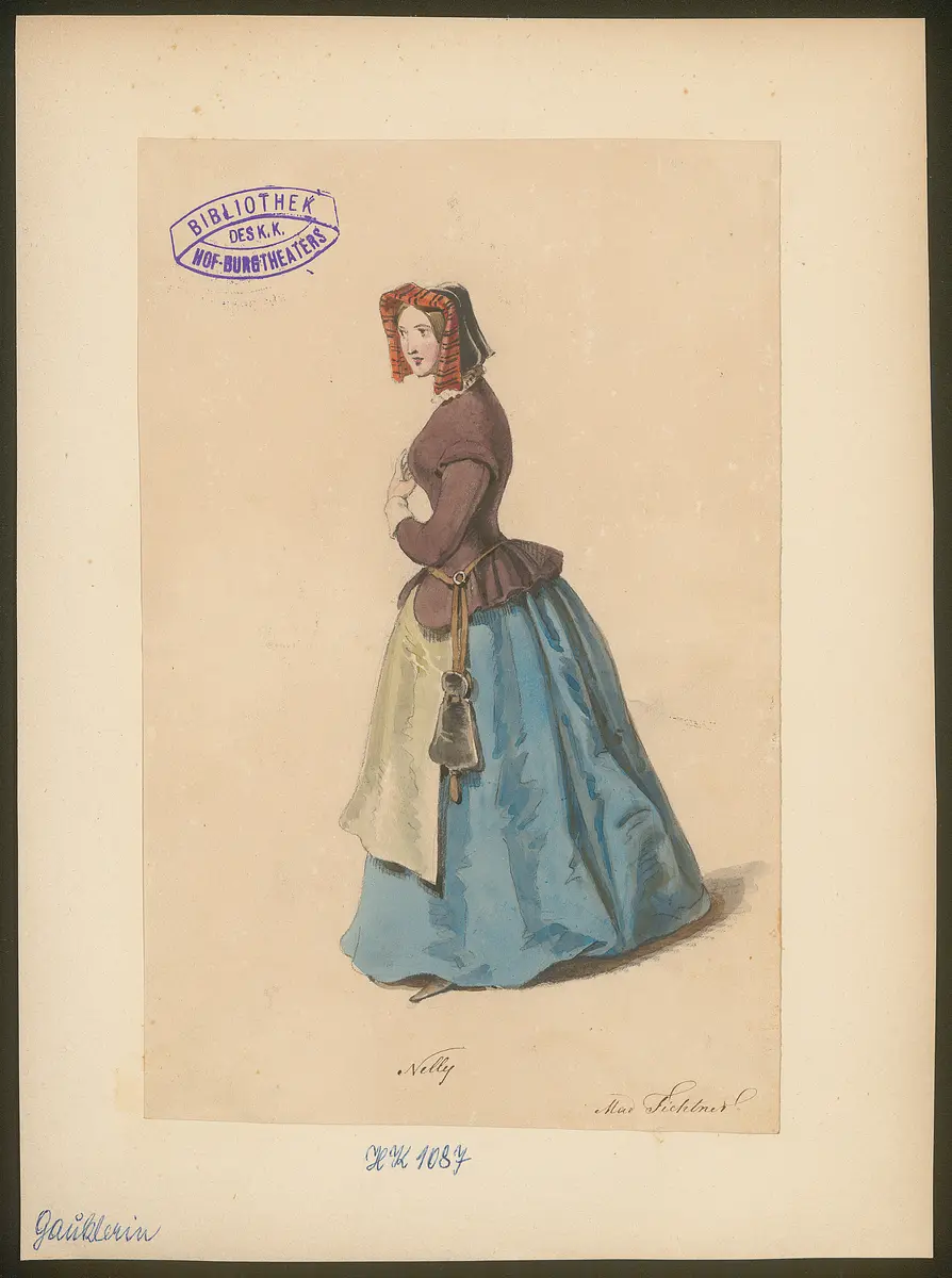 Die Gauklerin, Titel der Serie: Figurinen des k.k. Hof-Burgtheaters