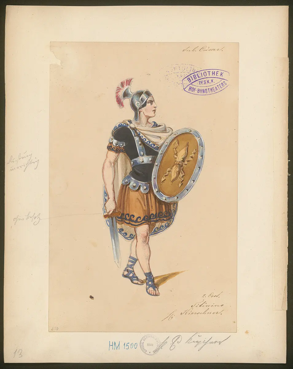 Julius Cäsar, Originaltitel: The Tragedy of Julius Caesar, Titel der Serie: Figurinen des k.k. Hof-Burgtheaters