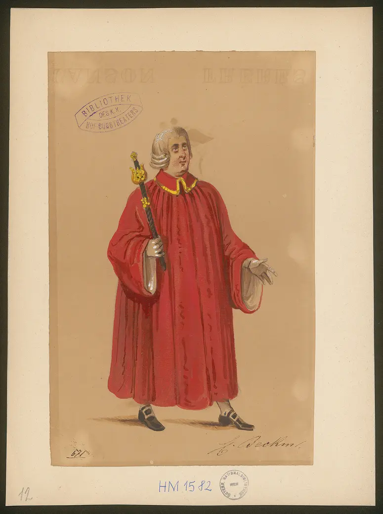 Vor hundert Jahren, Titel der Serie: Figurinen des k.k. Hof-Burgtheaters