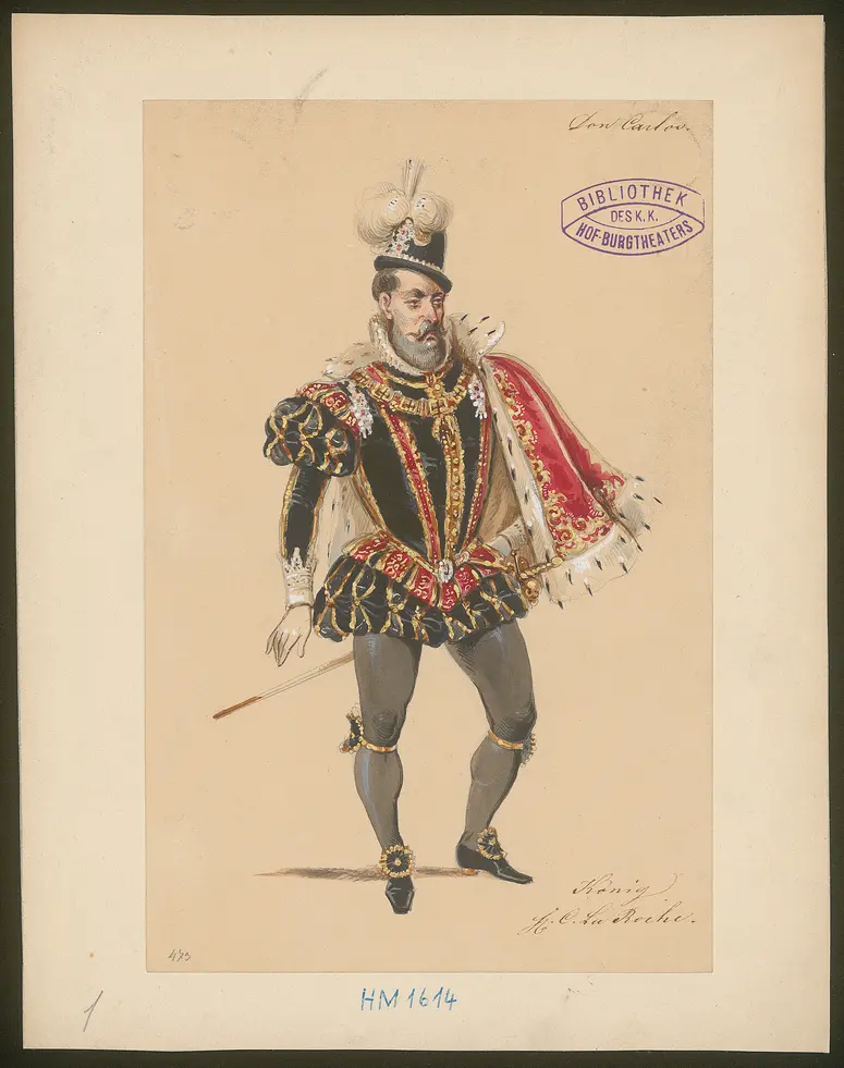 Don Carlos, Infant von Spanien, Originaltitel: Don Karlos, Infant von Spanien, Titel der Serie: Figurinen des k.k. Hof-Burgtheaters