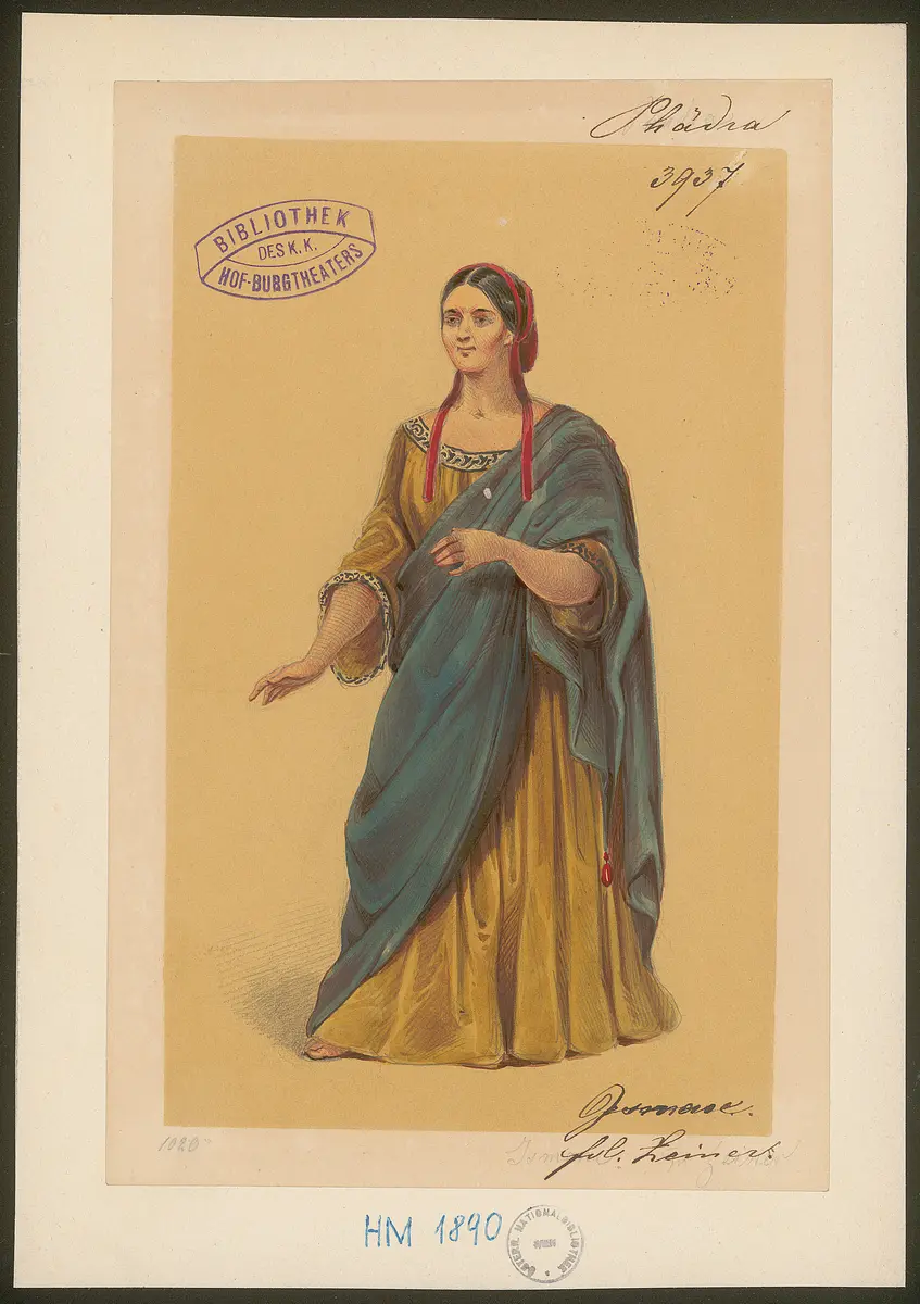 Phädra, Originaltitel: Phèdre, Titel der Serie: Figurinen des k.k. Hof-Burgtheaters