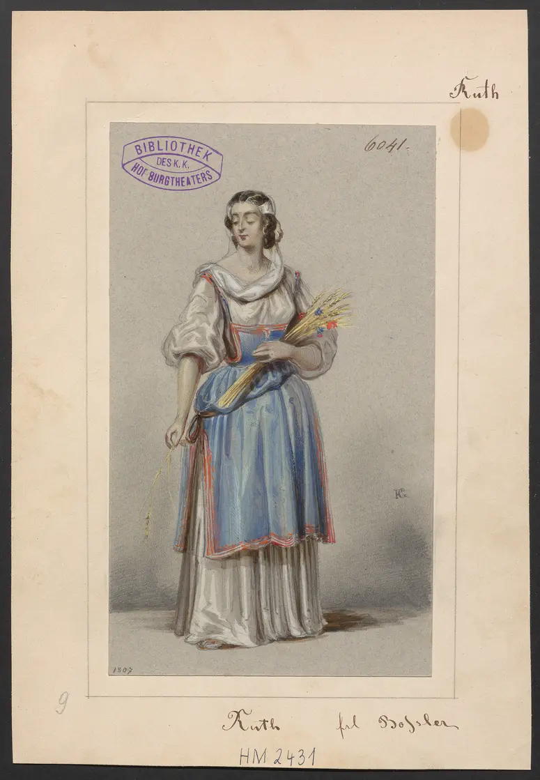 Ruth, Titel der Serie: Figurinen des k.k. Hof-Burgtheaters