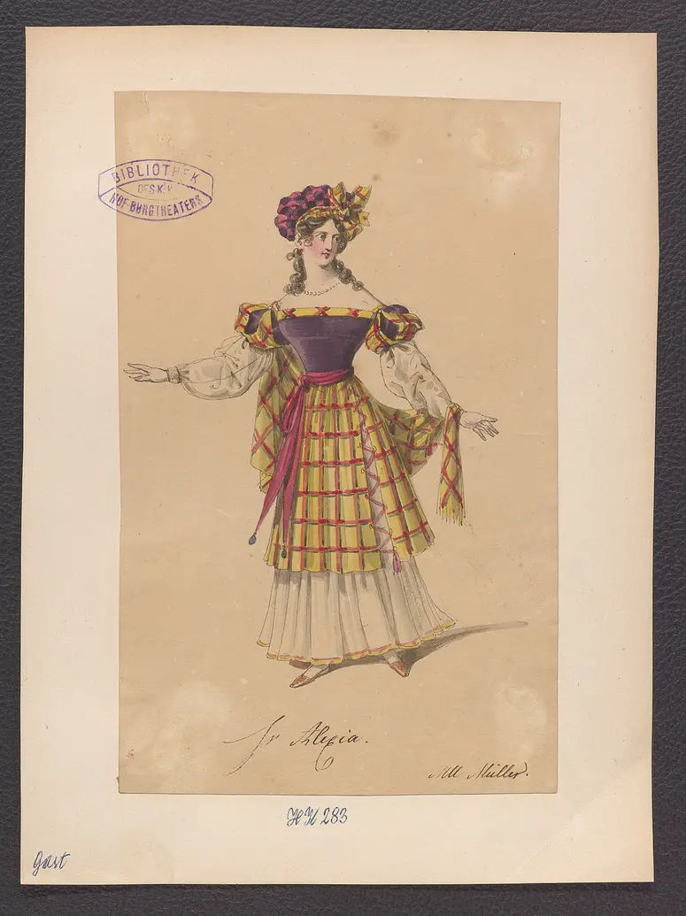 Karl der Zweite, oder Das Labyrinth von Woodstock, Titel der Serie: Figurinen des k.k. Hof-Burgtheaters