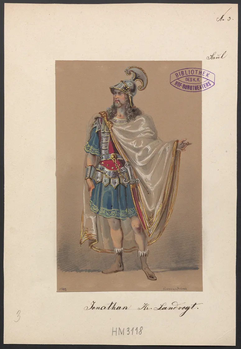 Saul, Titel der Serie: Figurinen des k.k. Hof-Burgtheaters