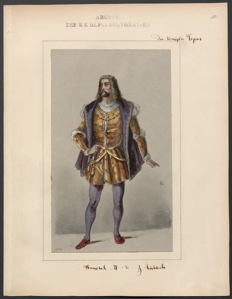 Königin Topas, Originaltitel: La reine Topaze, Titel der Serie: Figurinen des k.k. Hofoperntheaters