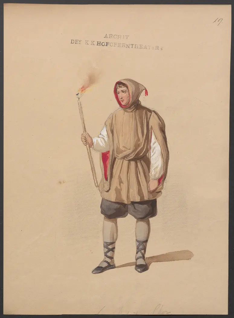 Die Rose von Castilien, Originaltitel: The Rose of Castille, Titel der Serie: Figurinen des k.k. Hofoperntheaters