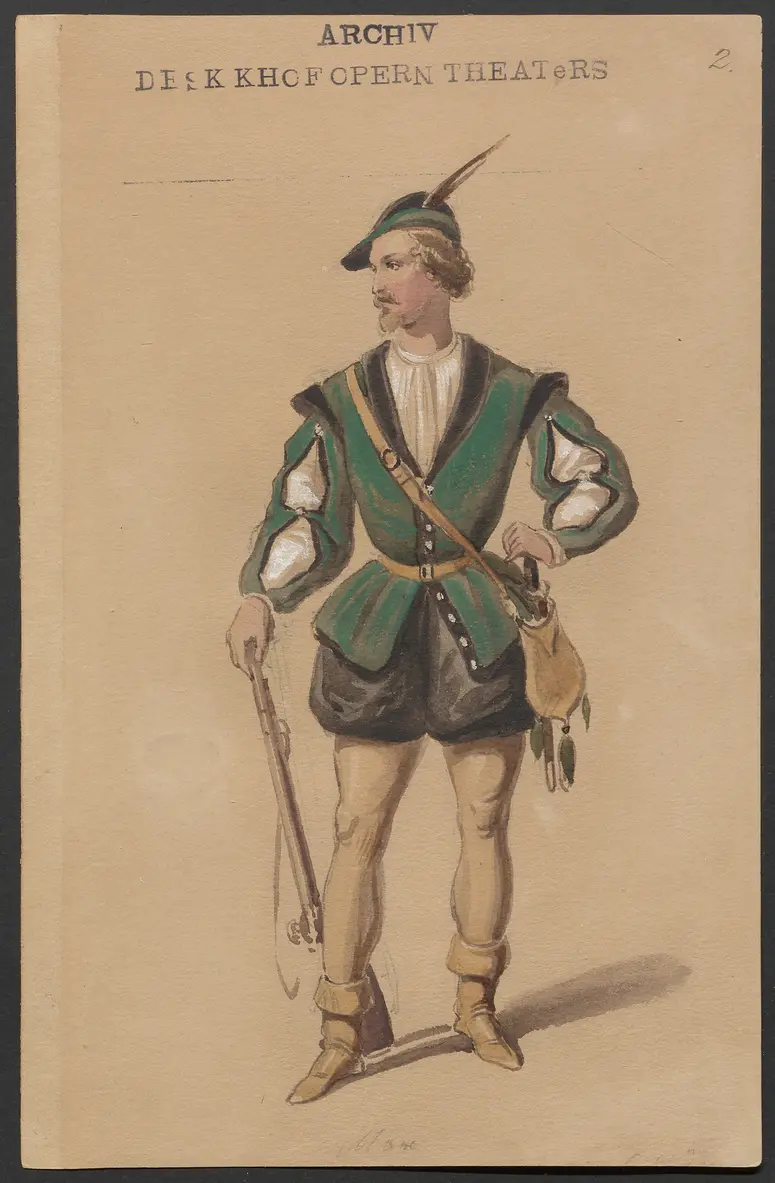 Der Freischütz, Titel der Serie: Figurinen des k.k. Hofoperntheaters