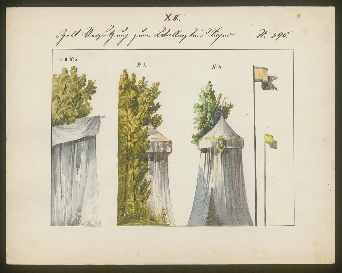 Wallensteins Lager, Titel der Serie: Dekorationsfundus der Hoftheater (Altbestand aus der ersten Hälfte des 19. Jh.)