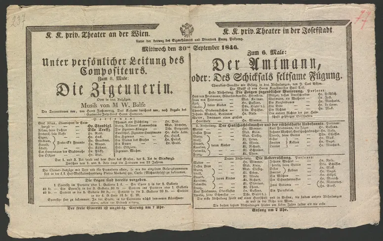 Die Zigeunerin, Der Amtmann, oder Des Schicksals seltsame Fügung