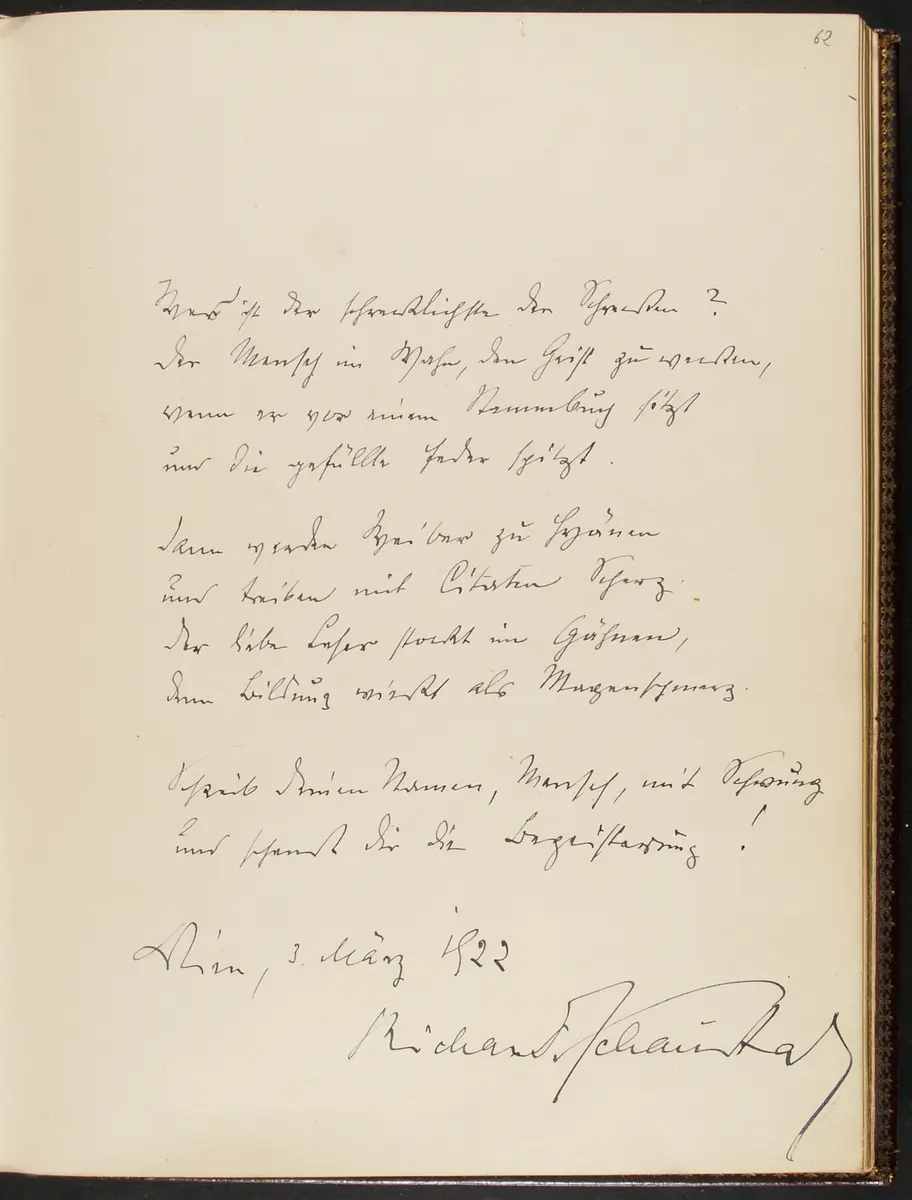 Gästebuch. Atelier Franz-Xaver Setzer, Wien