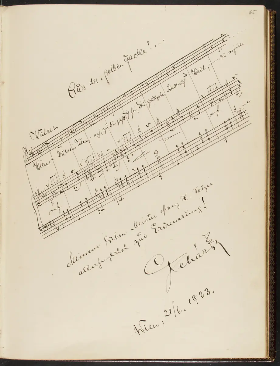 Gästebuch. Atelier Franz-Xaver Setzer, Wien