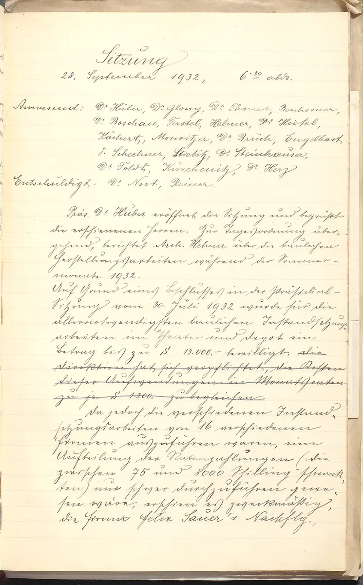 Protokolle der Ausschusssitzungen des Vereines des Deutschen Volkstheaters in Wien