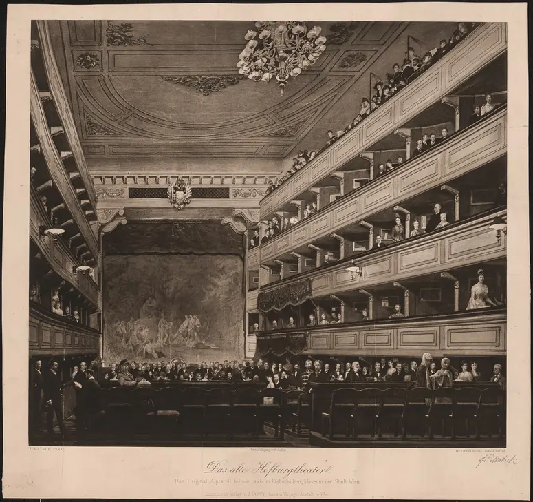 Wien, Altes Burgtheater, Titel in Vorlageform: Das alte Hofburgtheater
