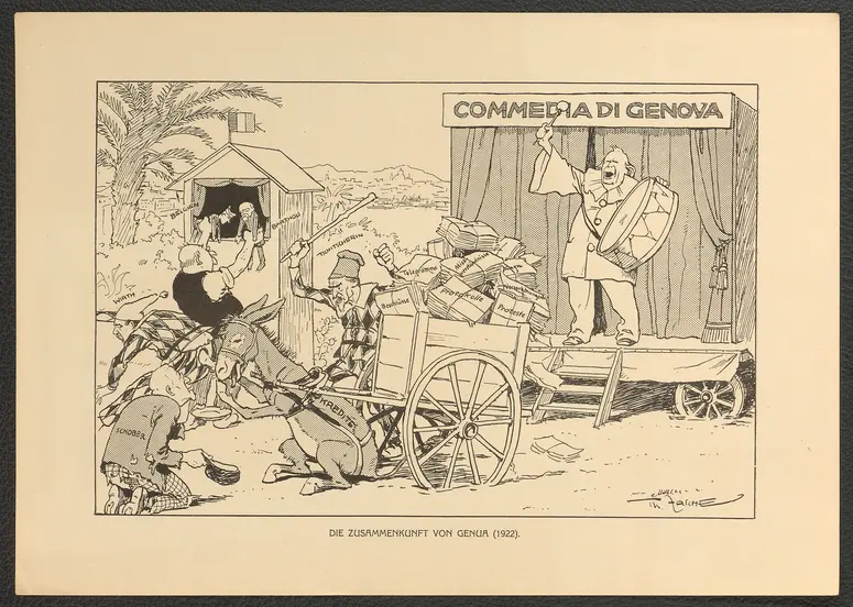 Die Zusammenkunft von Genua. (1922), Titel der Serie: Theo Zasche's Lachendes Wien
