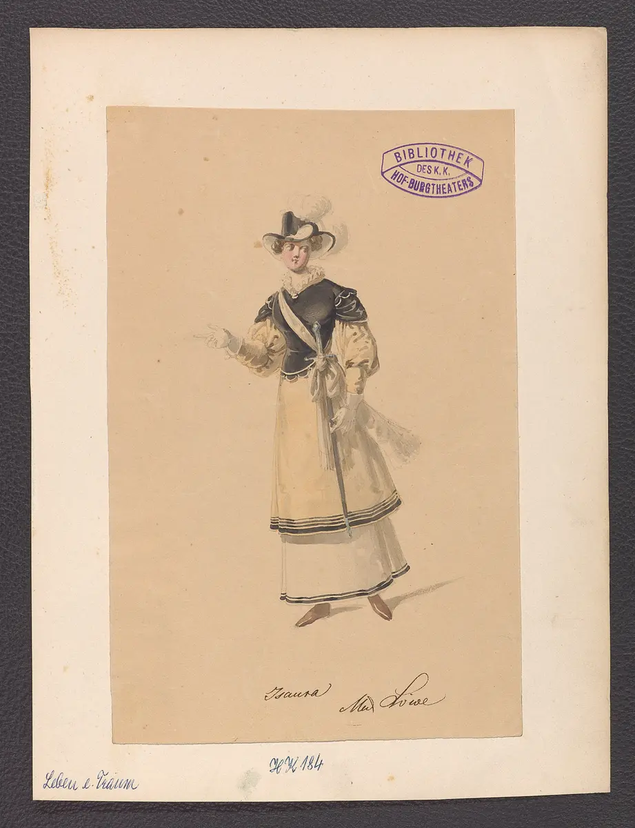 Das Leben ein Traum, Originaltitel: La vida es sueño, Titel der Serie: Figurinen des k.k. Hof-Burgtheaters