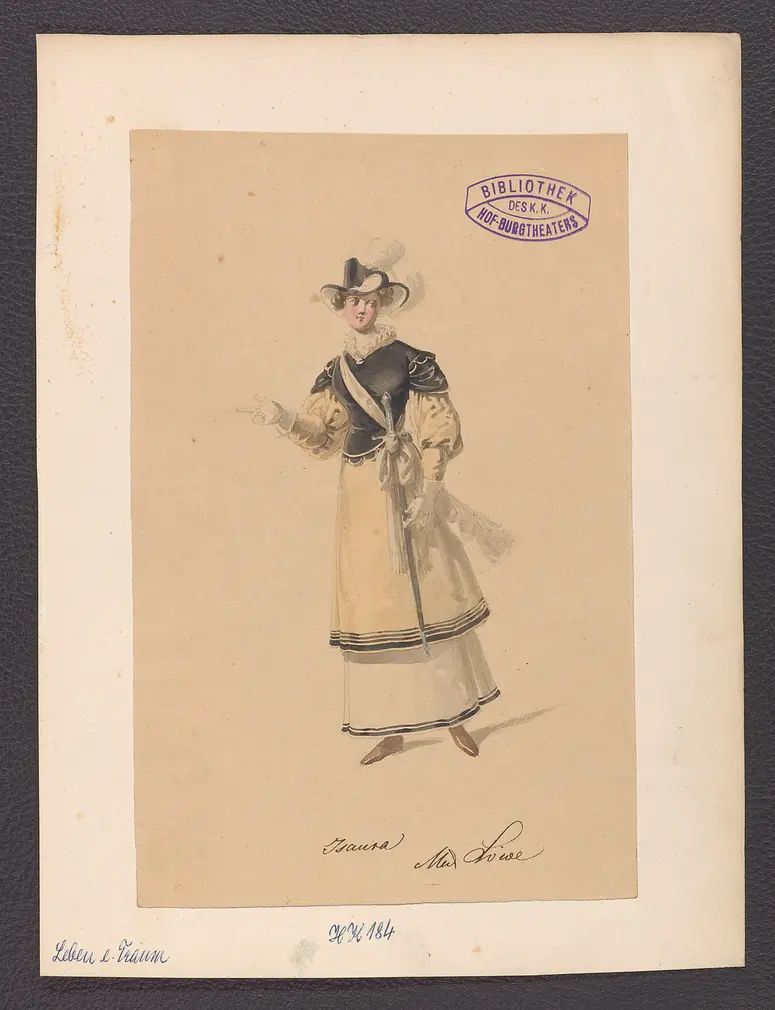 Das Leben ein Traum, Originaltitel: La vida es sueño, Titel der Serie: Figurinen des k.k. Hof-Burgtheaters