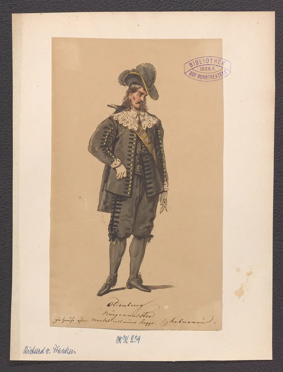 Richard von Franken, Titel der Serie: Figurinen des k.k. Hof-Burgtheaters