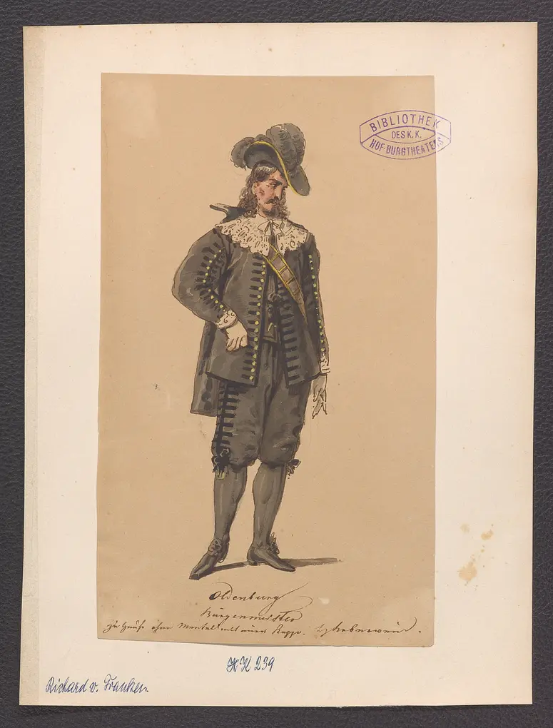 Richard von Franken, Titel der Serie: Figurinen des k.k. Hof-Burgtheaters