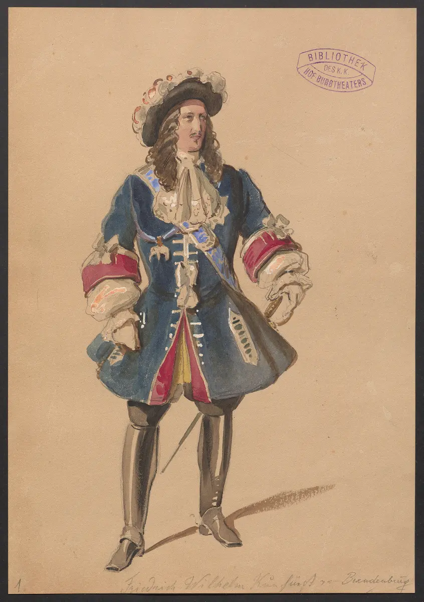 Prinz Friedrich von Homburg, oder Die Schlacht bei Fehrbellin, Titel der Serie: Figurinen des k.k. Hof-Burgtheaters