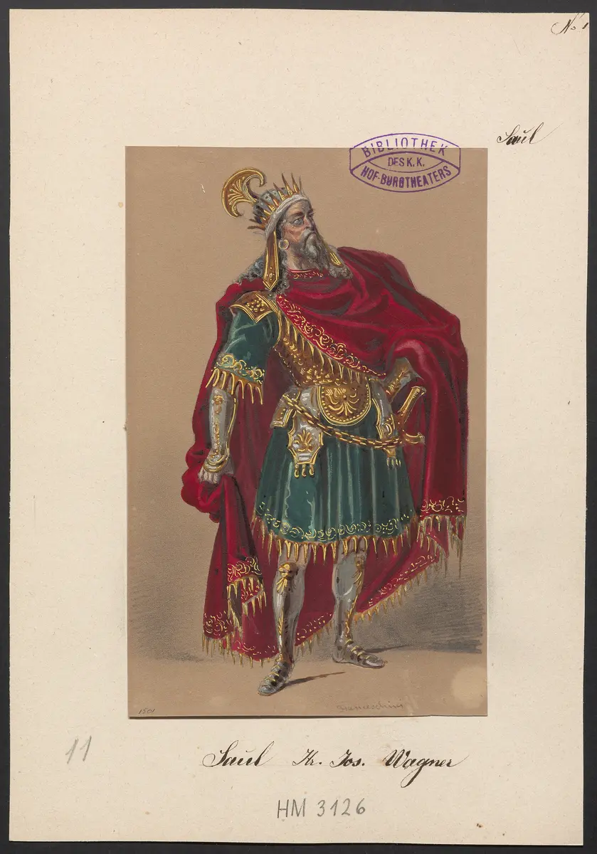 Saul, Titel der Serie: Figurinen des k.k. Hof-Burgtheaters