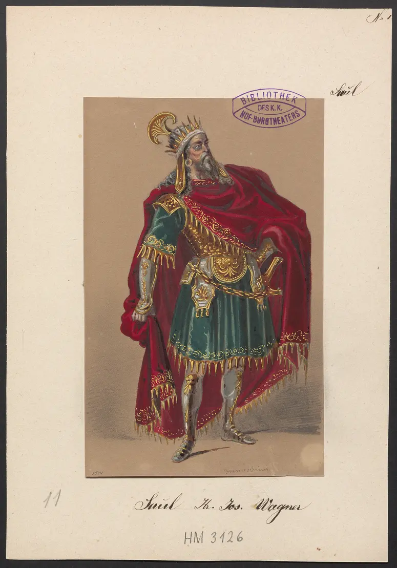 Saul, Titel der Serie: Figurinen des k.k. Hof-Burgtheaters