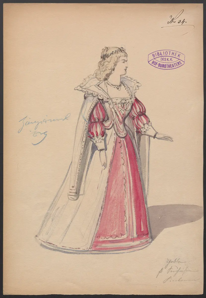 Die Piccolomini, Titel der Serie: Figurinen des k.k. Hof-Burgtheaters