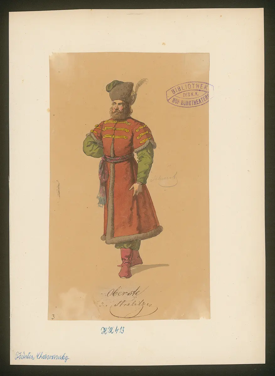 Die Fürsten Chawansky, Titel der Serie: Figurinen des k.k. Hof-Burgtheaters