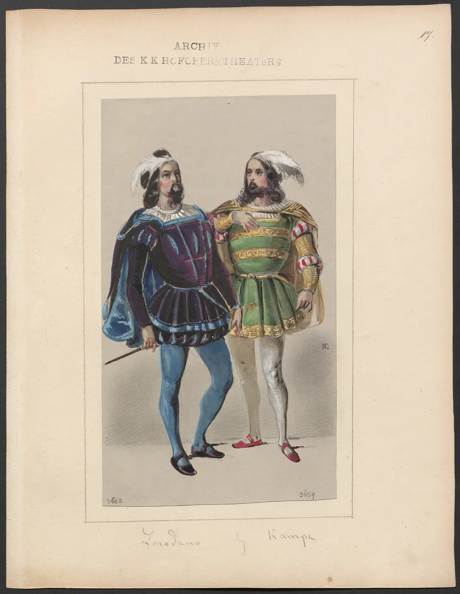 Königin Topas, Originaltitel: La reine Topaze, Titel der Serie: Figurinen des k.k. Hofoperntheaters
