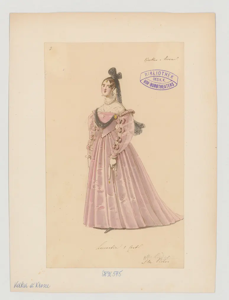 Kerker und Krone, Titel der Serie: Figurinen des k.k. Hof-Burgtheaters