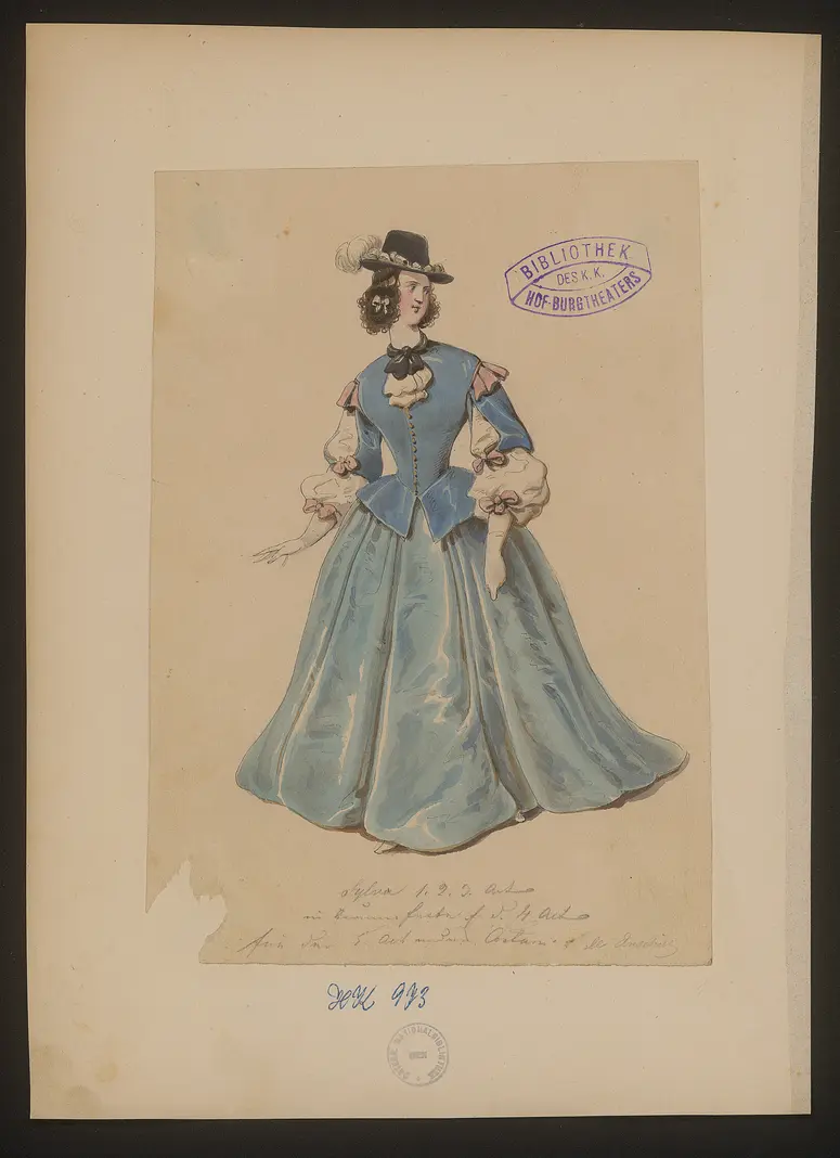 Monaldeschi, Titel der Serie: Figurinen des k.k. Hof-Burgtheaters