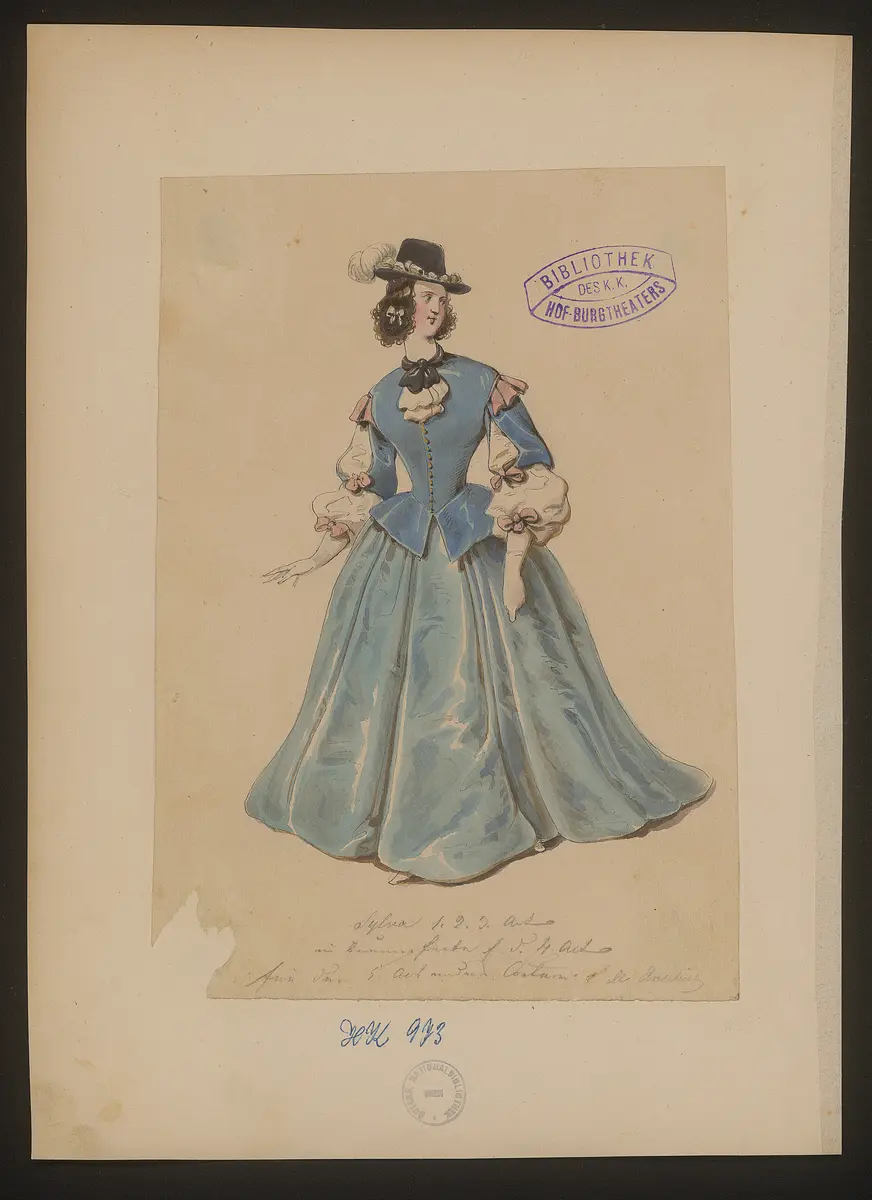 Monaldeschi, Titel der Serie: Figurinen des k.k. Hof-Burgtheaters