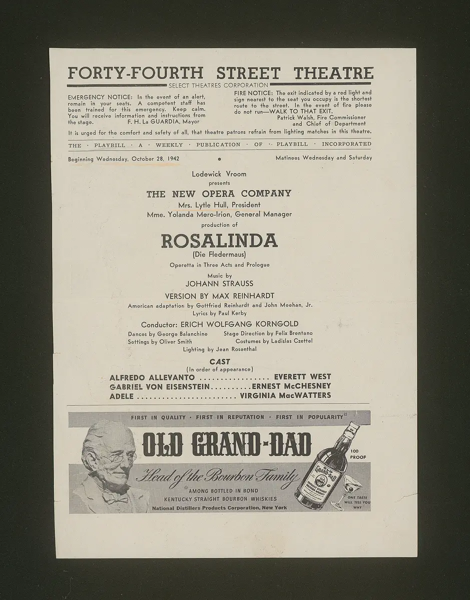 Die Fledermaus (Rosalinda)