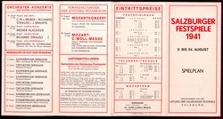 Salzburger Festspiele 1941, Verweis auf Stücktitel: Die Zauberflöte, Verweis auf Stücktitel: Don Juan, Verweis auf Stücktitel: Figaros Hochzeit, Verweis auf Stücktitel: Der Rosenkavalier, Verweis auf Stücktitel: Viel Lärm um nichts