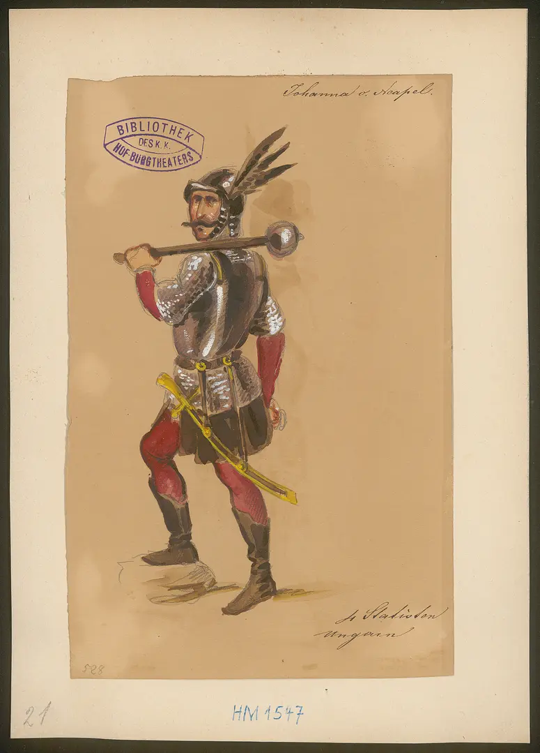 Johanna von Neapel, Titel der Serie: Figurinen des k.k. Hof-Burgtheaters