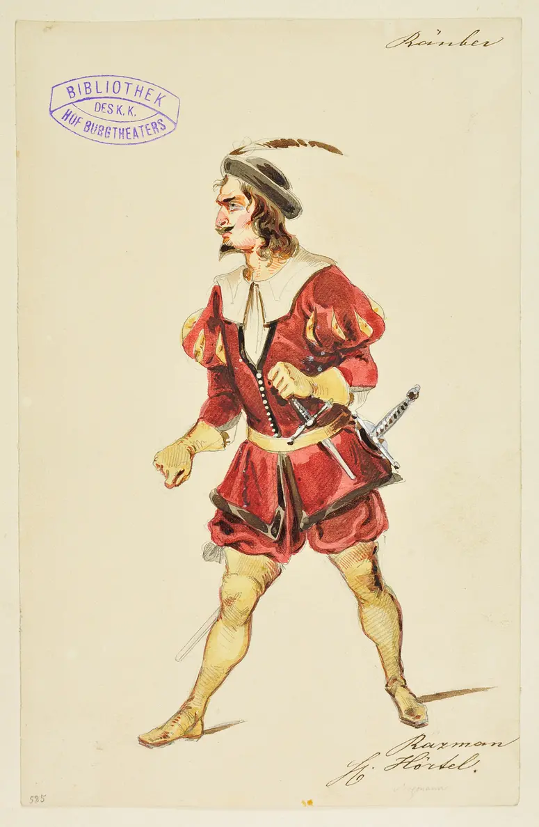 Die Räuber, Titel der Serie: Figurinen des k.k. Hof-Burgtheaters