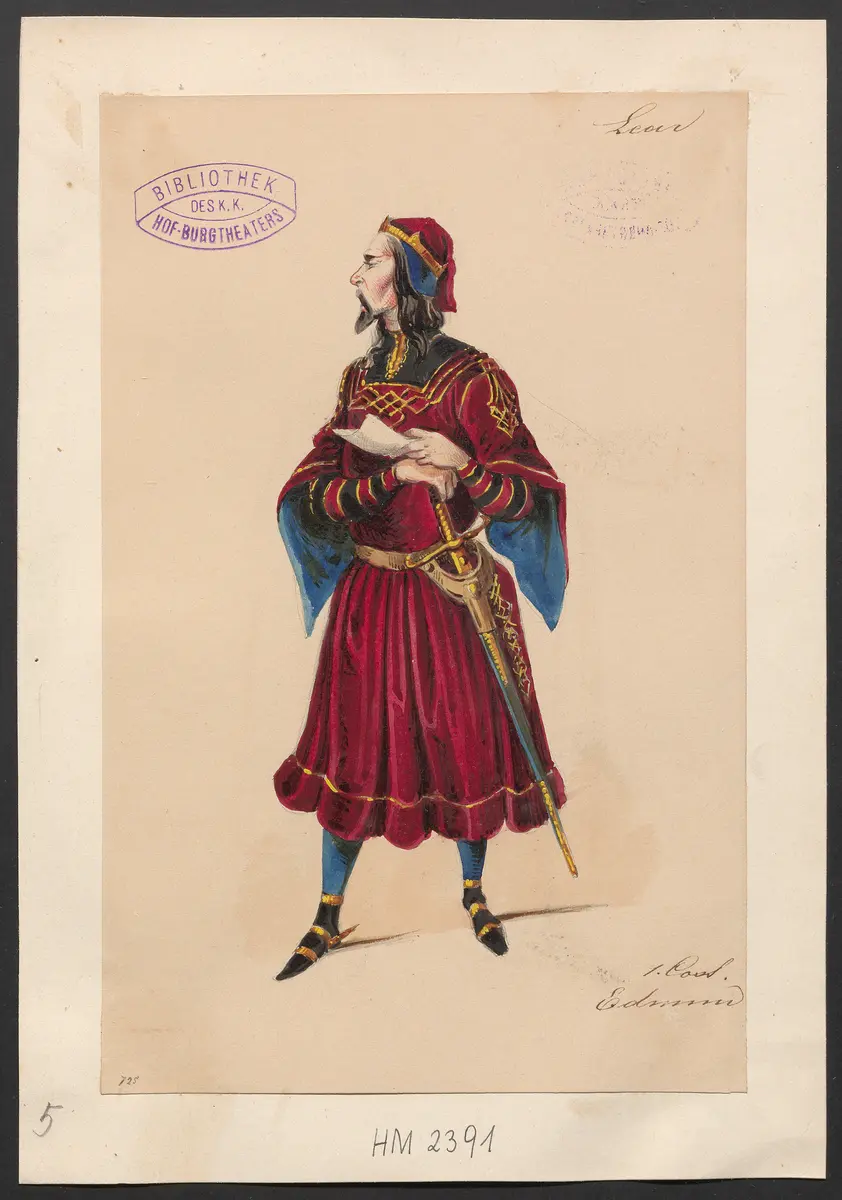König Lear, Originaltitel: King Lear, Titel der Serie: Figurinen des k.k. Hof-Burgtheaters