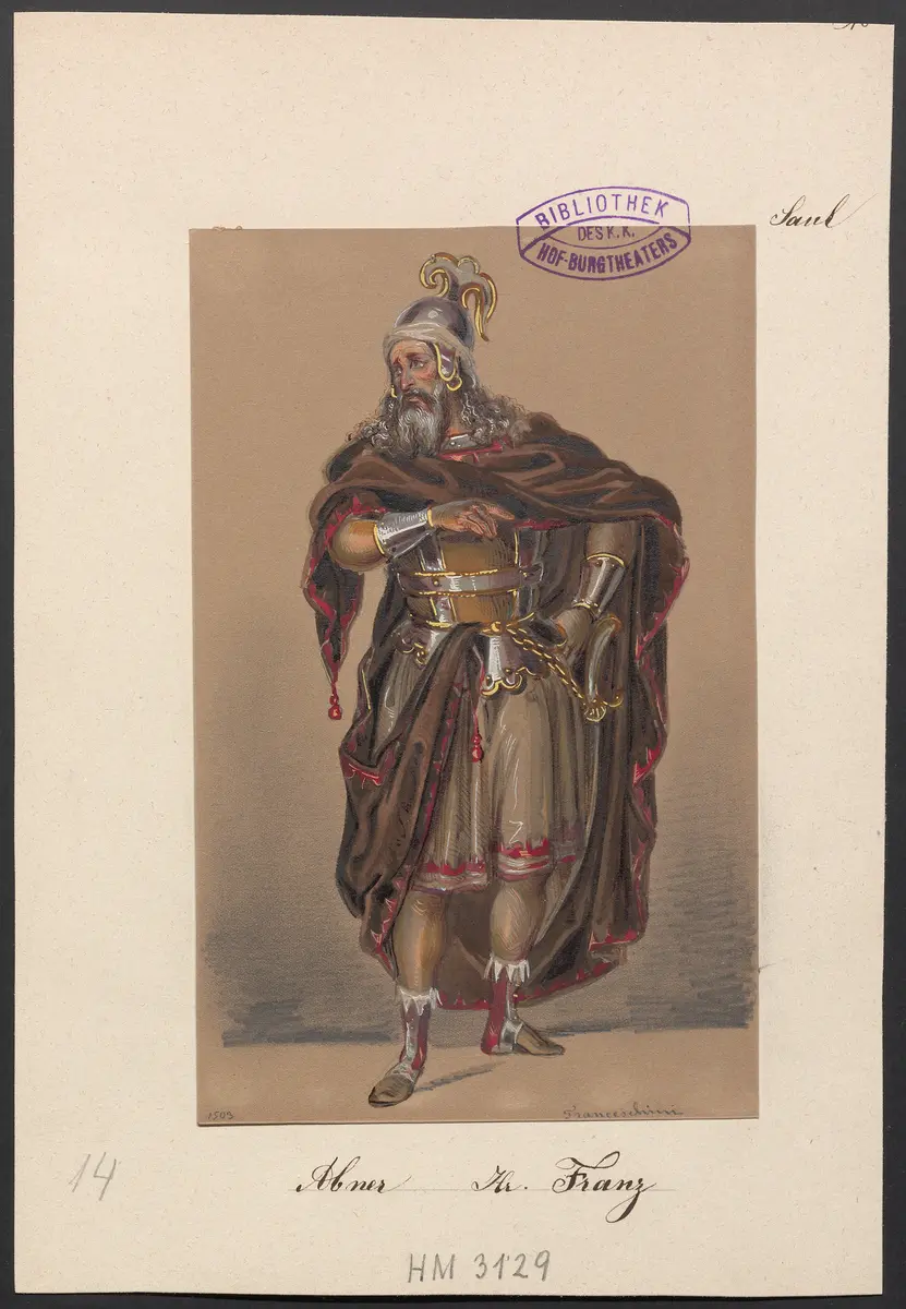 Saul, Titel der Serie: Figurinen des k.k. Hof-Burgtheaters