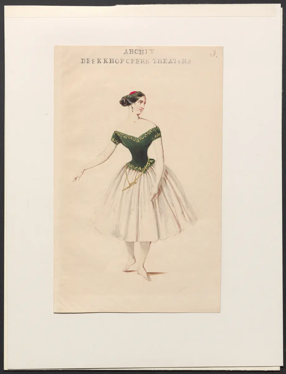 Esmeralda, Originaltitel: La Esmeralda, Titel der Serie: Figurinen des k.k. Hofoperntheaters