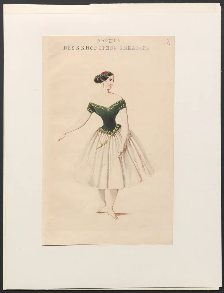 Esmeralda, Originaltitel: La Esmeralda, Titel der Serie: Figurinen des k.k. Hofoperntheaters