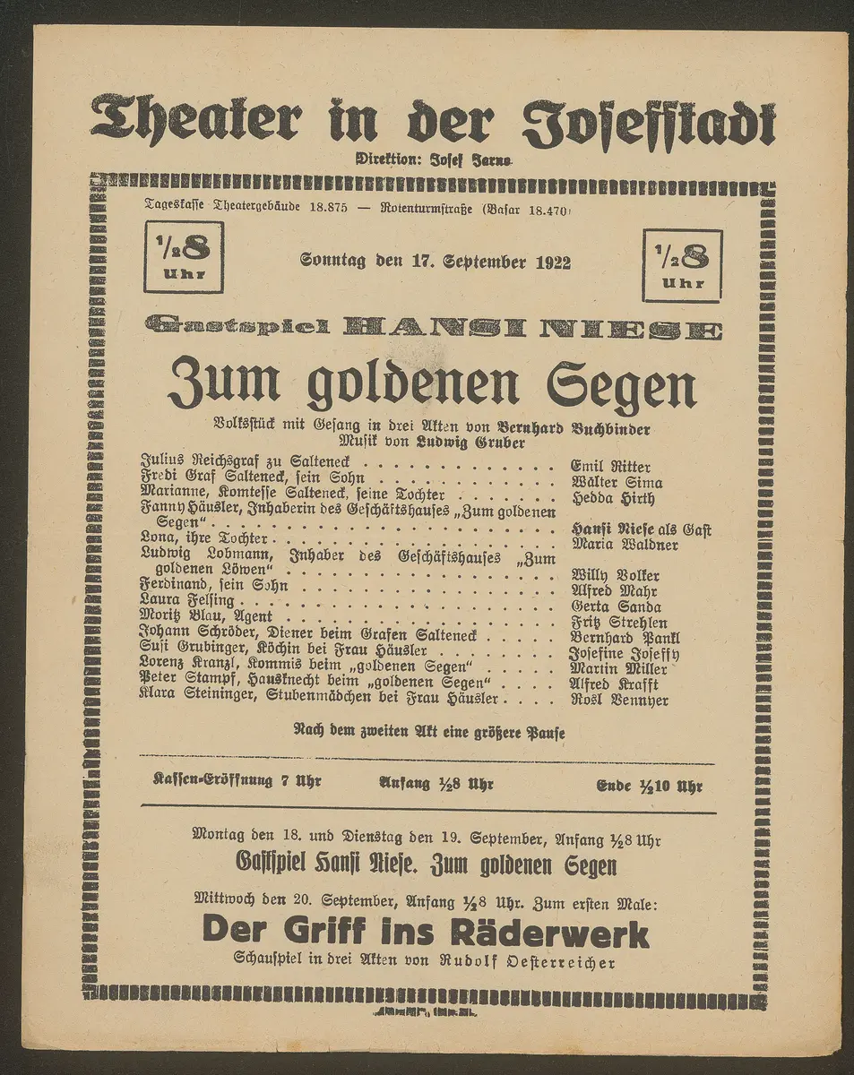 Zum goldenen Segen