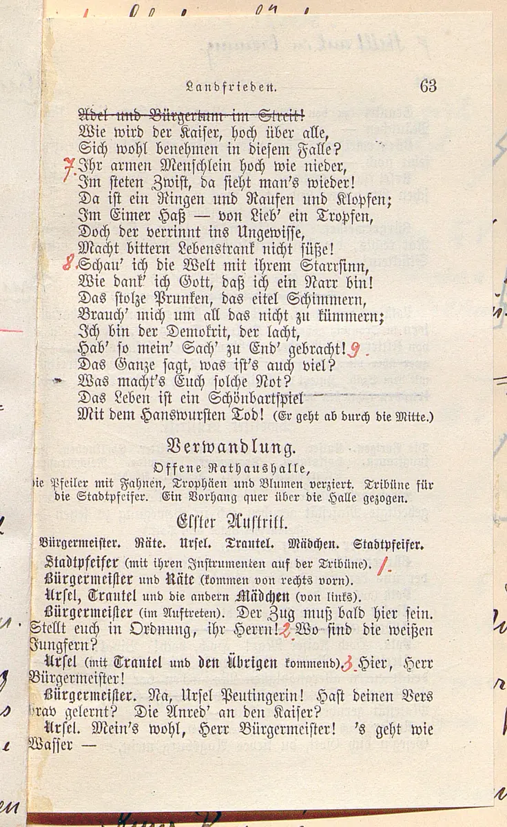 Landfrieden. Deutsche Komödie in drei Aufzügen