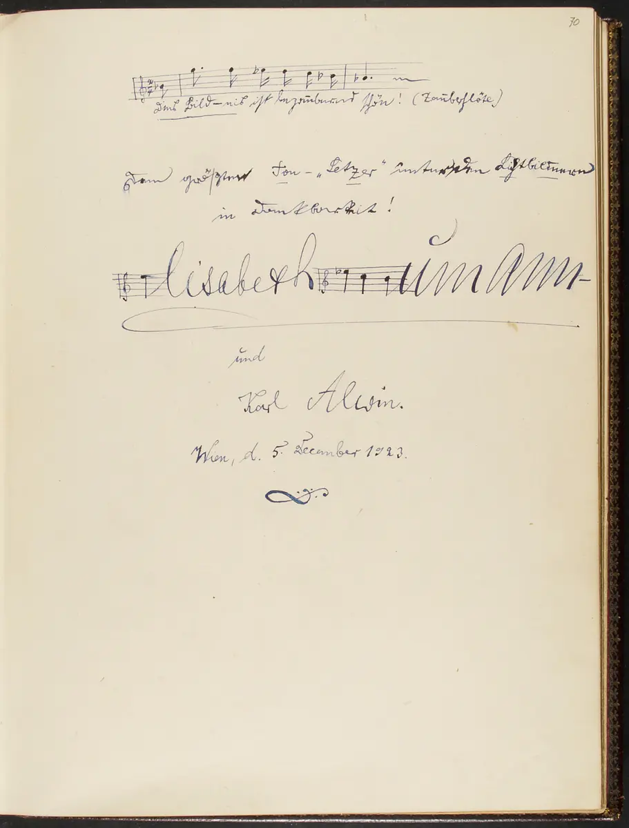 Gästebuch. Atelier Franz-Xaver Setzer, Wien