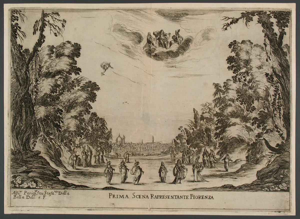 Le nozze degli dei, Titel in Vorlageform: Le nozze degli dei. Favola Dell Ab' Gio. Carlo Coppola Rappresentata in Musica in Firenze nelle reali nozze de serenis.mi Gran Duchi di Toschana Ferdinando II. e Vittoria Principessa d'Urbino