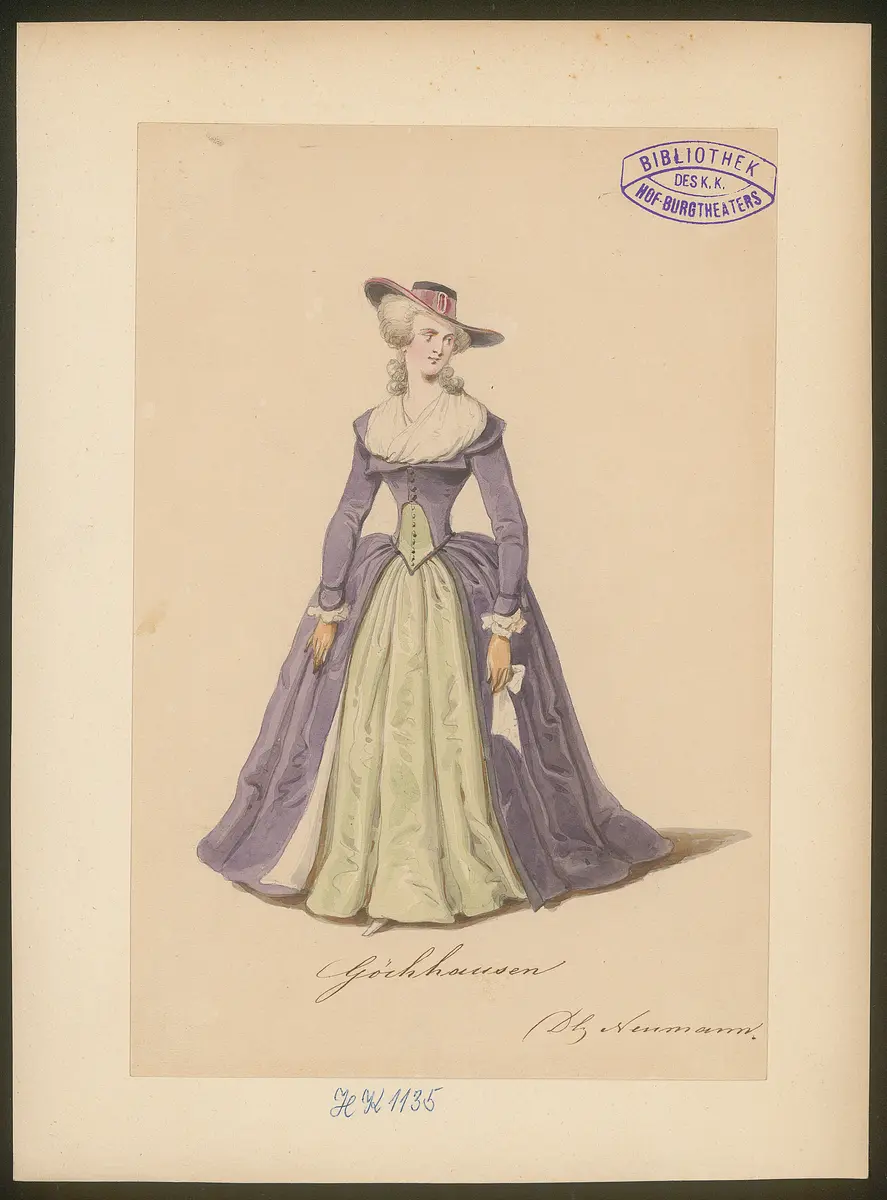 Fürst und Dichter, Titel der Serie: Figurinen des k.k. Hof-Burgtheaters