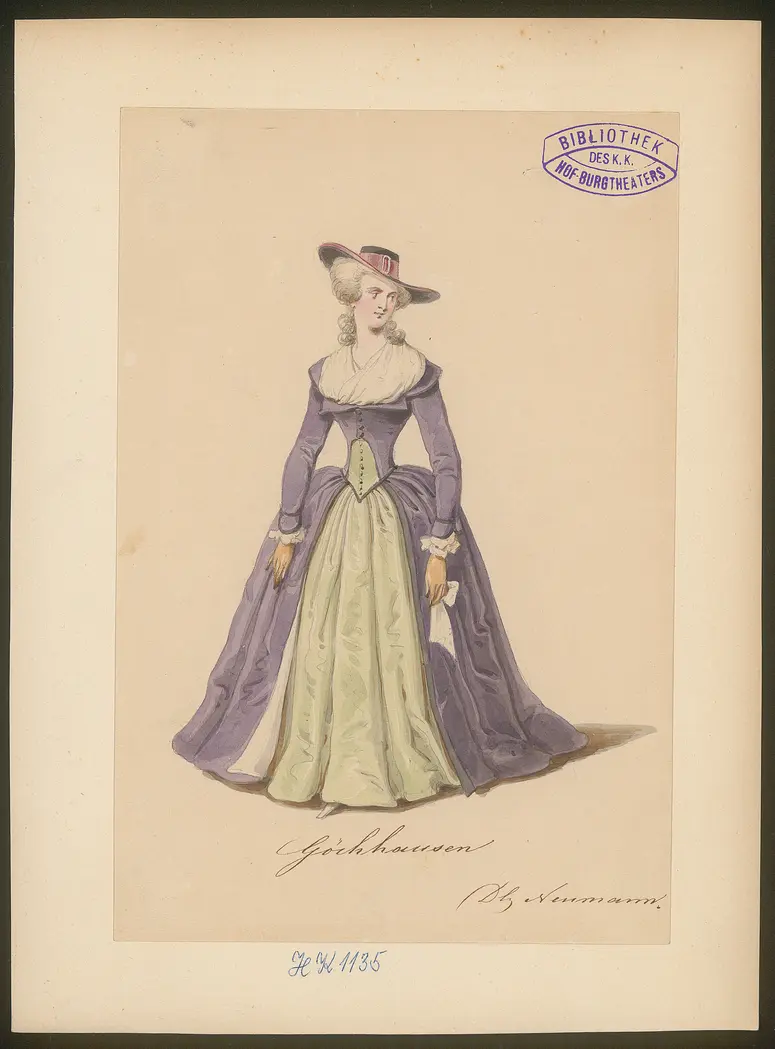 Fürst und Dichter, Titel der Serie: Figurinen des k.k. Hof-Burgtheaters